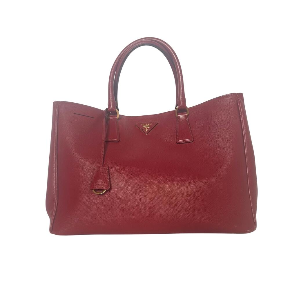 Authentic Prada Saffiano Red Leather Large Tote with Dust Bag